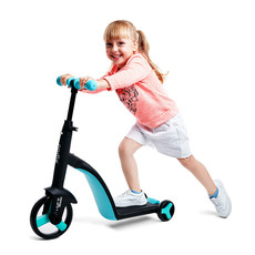 汤河店 新款儿童滑板车三合一多功能三轮车宝宝滑滑车平衡车儿童a