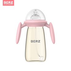 贝氏/BERZ 婴儿奶瓶300ml宽口径PPSU奶瓶 防胀气手柄重力球宝宝奶瓶