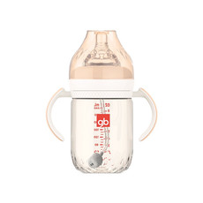 好孩子奶瓶PPSU宽口径带手柄婴儿奶瓶防摔带吸管母乳实感奶瓶铂金系列240ML
