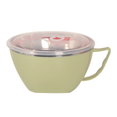 泡面碗  创意不锈钢泡面碗 双层隔热方便面碗成人带盖防烫保温保鲜盒