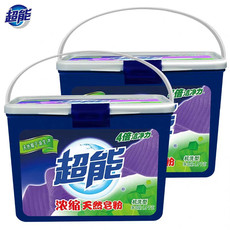超能天然浓缩皂粉1.5kg*2盒有效去渍机洗专用