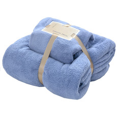 金盛和 【两件套】子母套巾珊瑚绒毛巾浴巾成人居家日用柔软舒适吸水