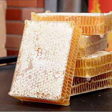 蜂巢蜜500g嚼着吃盒装非野生荆条蜂蜜老蜂巢蜂窝蜜土峰巢蜂巢