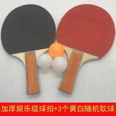 成品成人中小学生儿童比赛训练初学者乒乓球拍横拍直拍双拍2支装